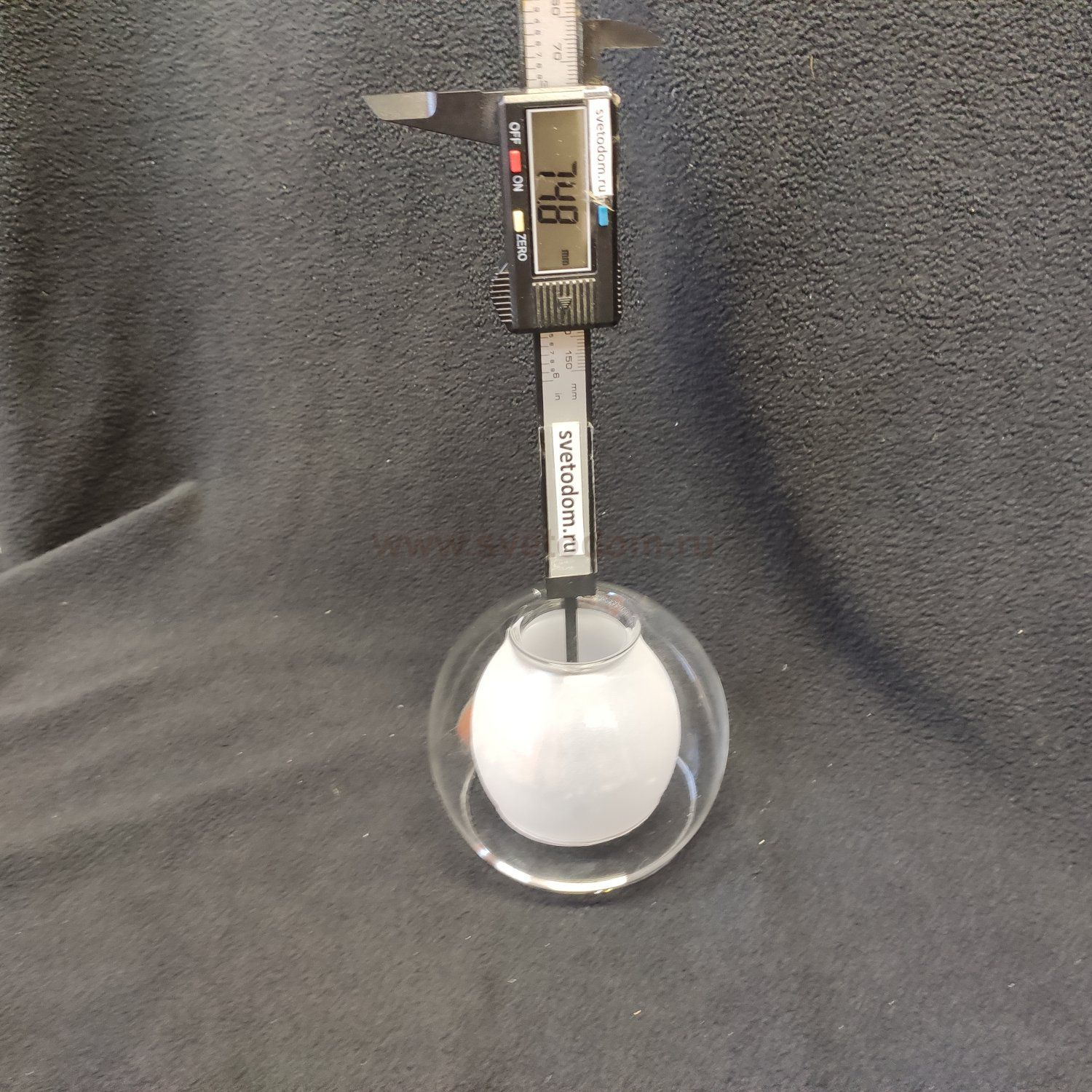 Плафон стекло двойное белое+матовое 100*75мм E14 (32мм посадка) Lussole LSP-0141 CHUICHU