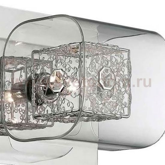 Плафон стекло прозрачное квадрат 120*120мм G9 (22мм посадка) Ст лючи SL602