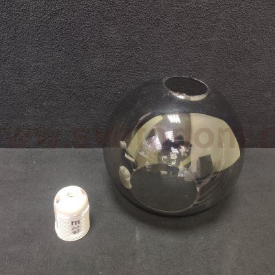 Плафон стекло дымчатое 150мм Е27 (44мм посадка) TK Light 2164 Cubus