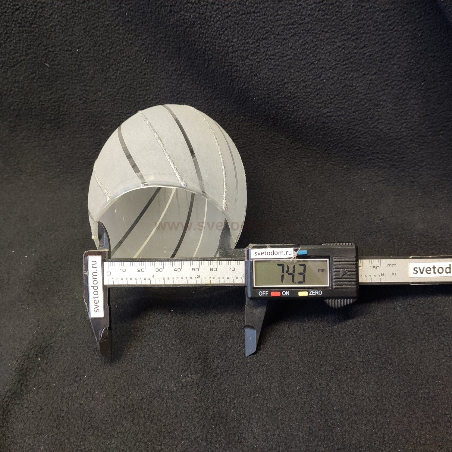 Плафон стекло с узором 95*115мм E14 (38мм посадка) Velante 771-107