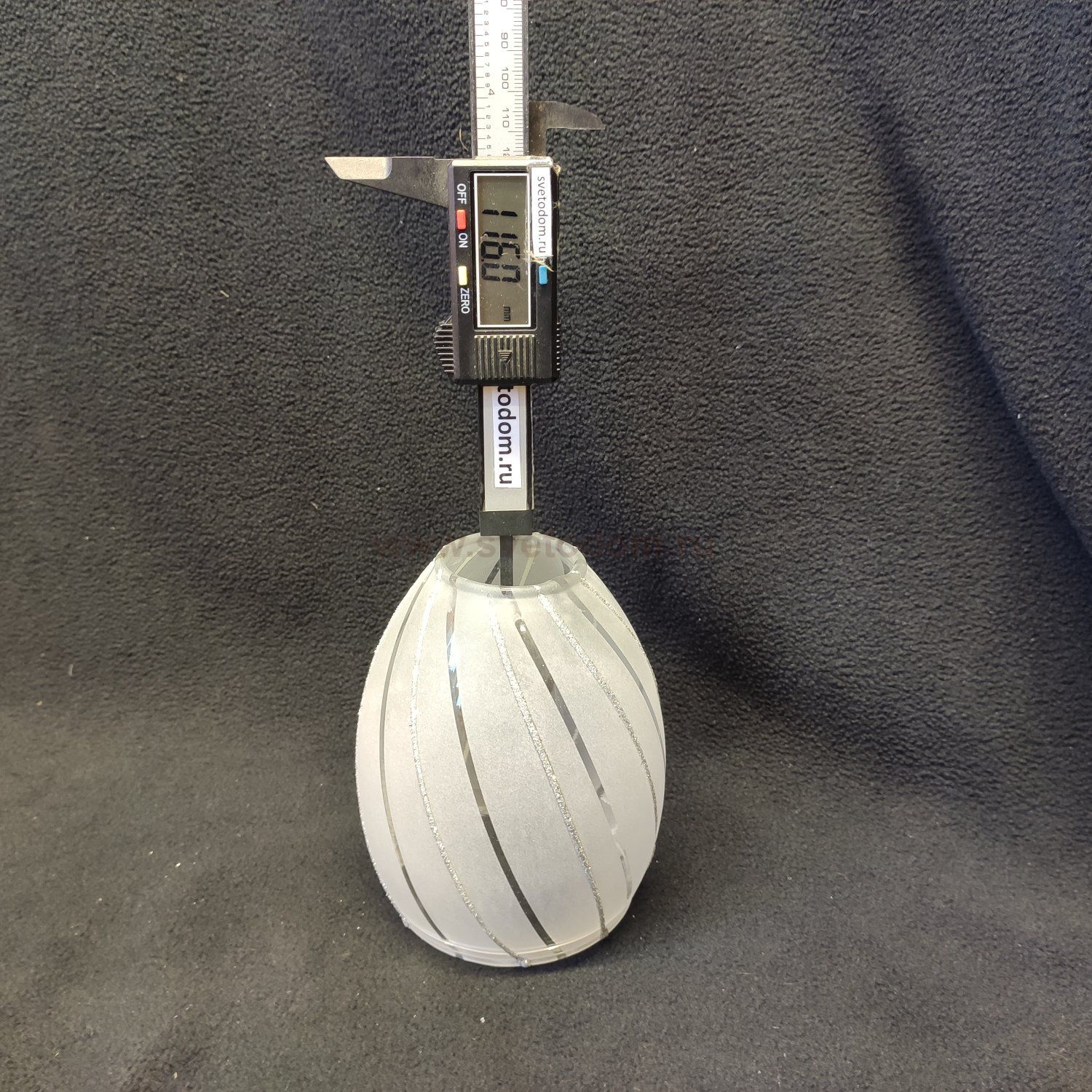 Плафон стекло с узором 95*115мм E14 (38мм посадка) Velante 771-107