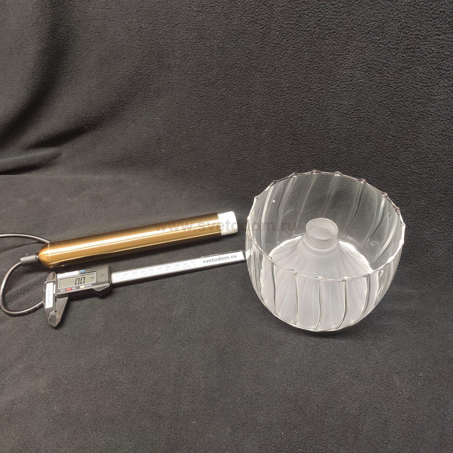 Плафон стекло двойное 150*100мм с резьбой 20мм для светильников Vele Luce vl5454p kelly