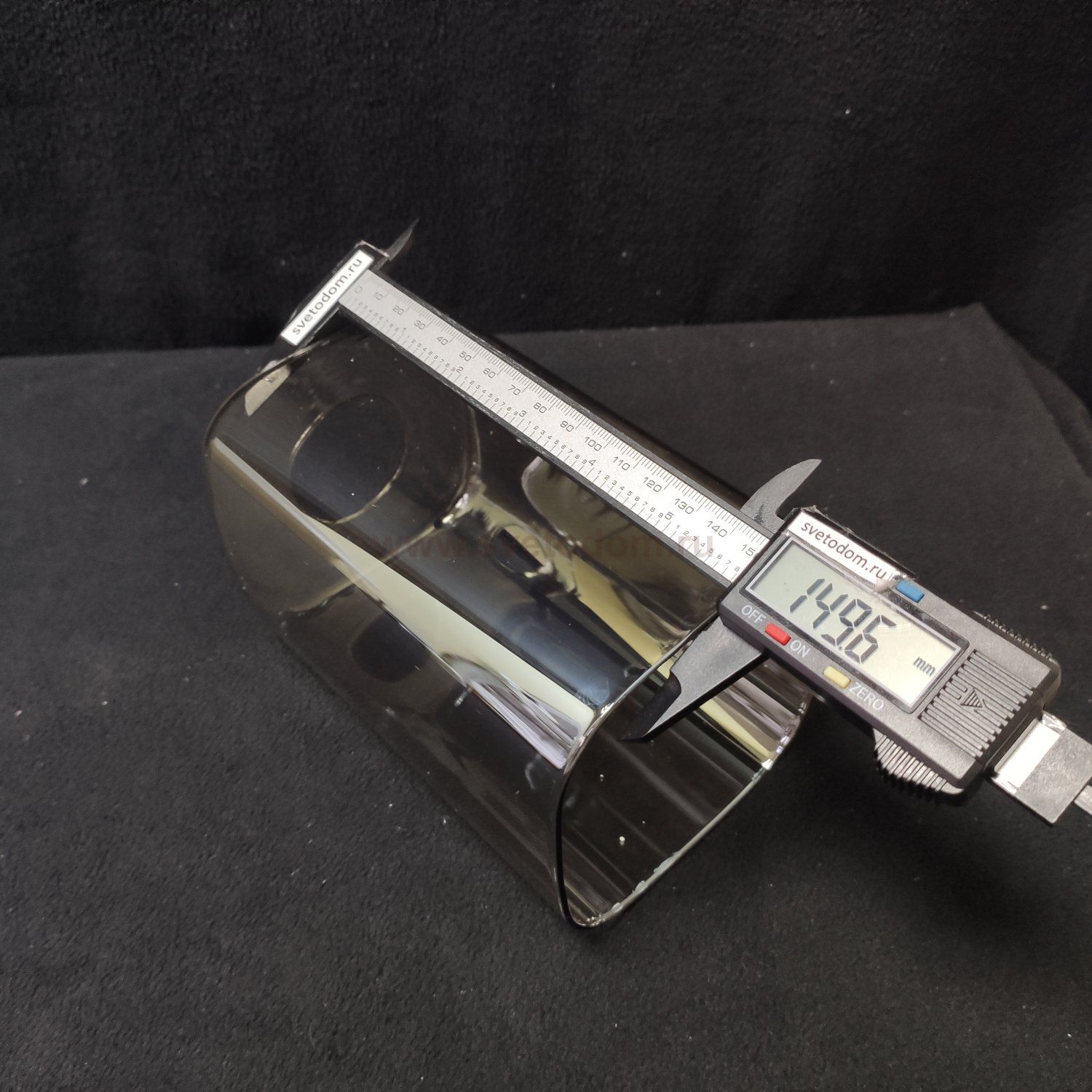 Плафон стекло янтарное 100*150мм E27 (43мм посадка) для светильников Vitaluce V4831