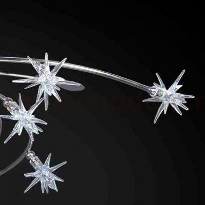 Плафон стекло звездочка 71мм G4  (11мм посадка) 7079 / 1-8247-22