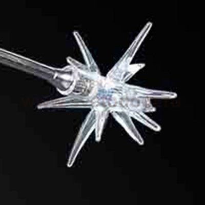Плафон стекло звездочка большая 95мм G4 (11мм посадка)