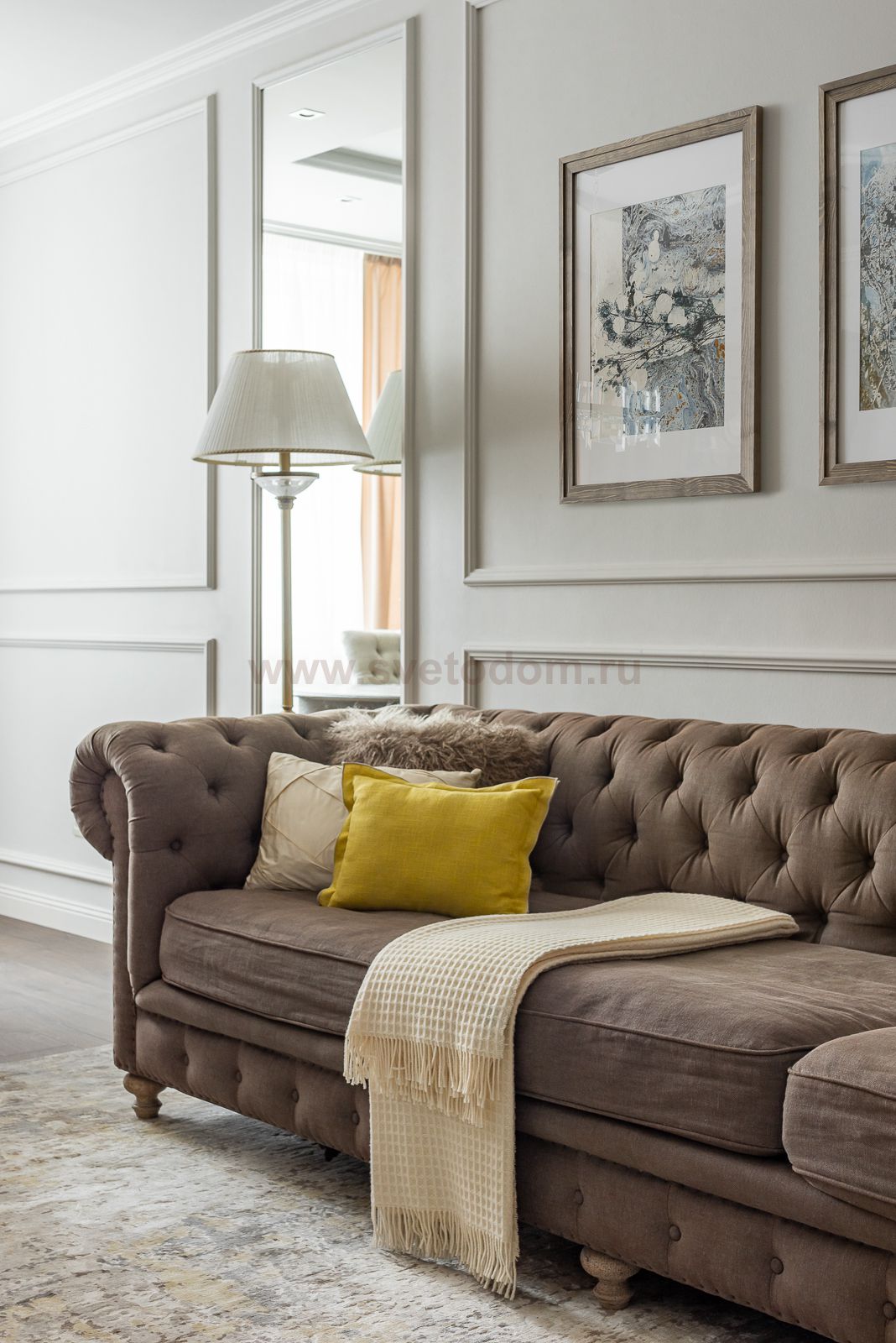 Торшер с абажуром Reccagni Angelo PN 6502/2