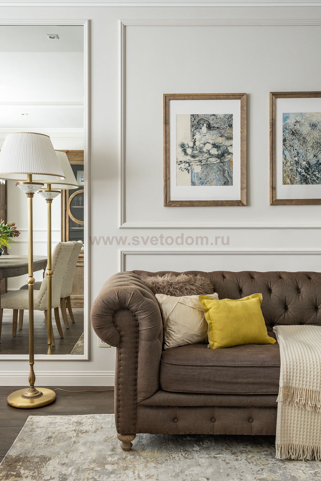 Торшер с абажуром Reccagni Angelo PN 6502/2