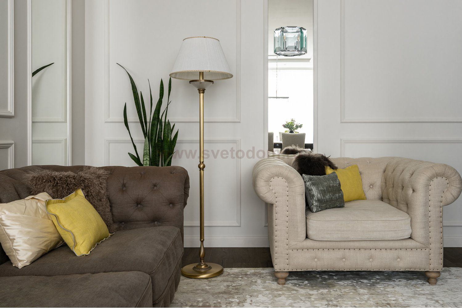 Торшер с абажуром Reccagni Angelo PN 6502/2