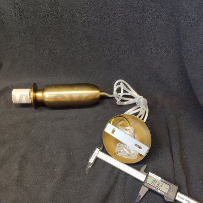 Подвесное крепление для светильников с резьбой плафона 49мм E27 прозрачный шнур 1,6м медь (3320)