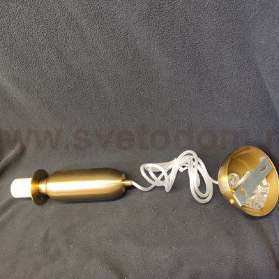 Подвесное крепление для светильников с резьбой плафона 49мм E27 прозрачный шнур 1,6м медь (3320)