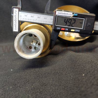 Подвесное крепление для светильников с резьбой плафона 49мм E27 прозрачный шнур 1,6м медь (3320)