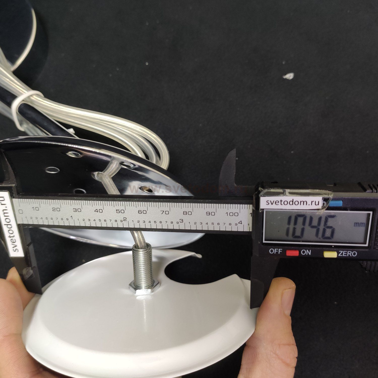 Подвесное крепление для светильников с отверстием плафона 75-105мм E27 прозрачный шнур 1,6м