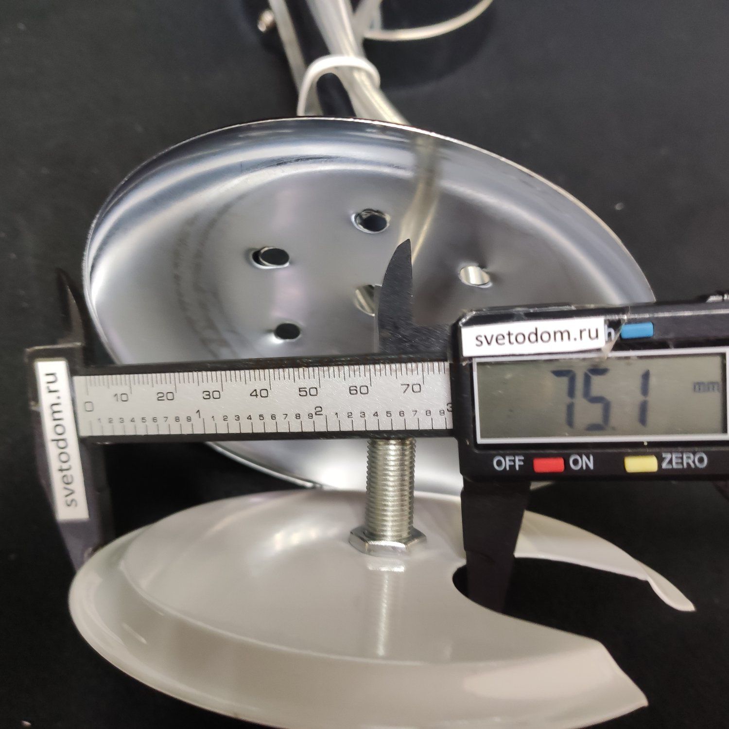 Подвесное крепление для светильников с отверстием плафона 75-105мм E27 прозрачный шнур 1,6м