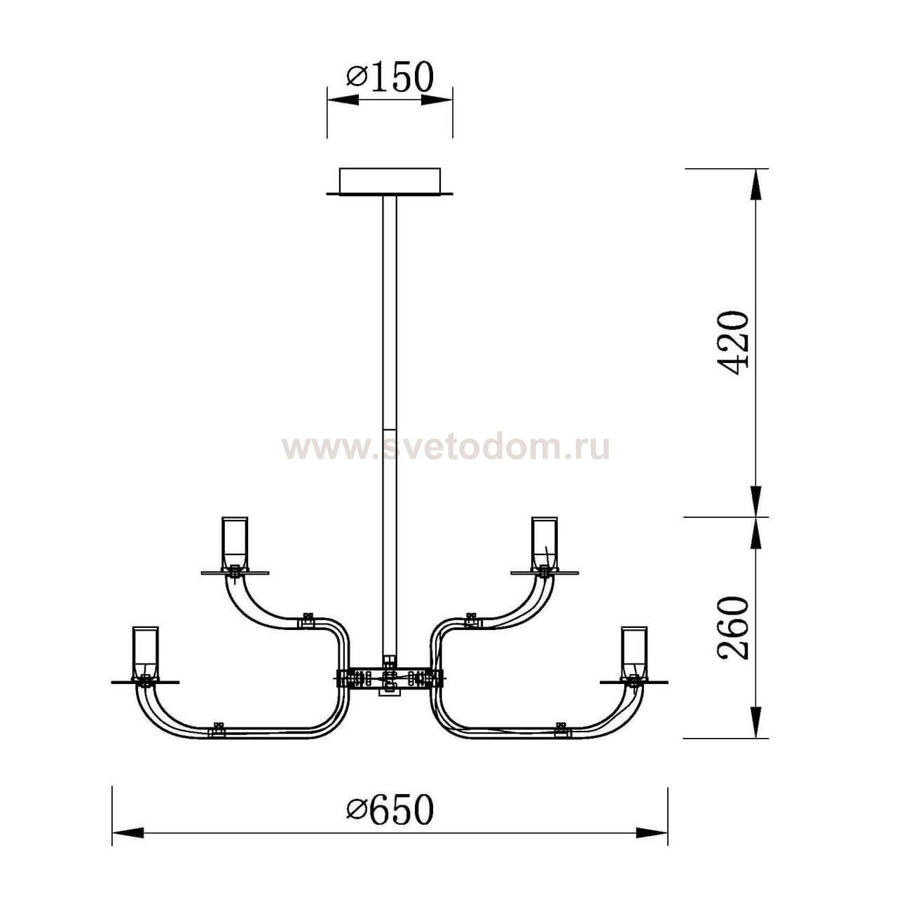 Подвесная люстра Vele Luce Artistico VL1682L08