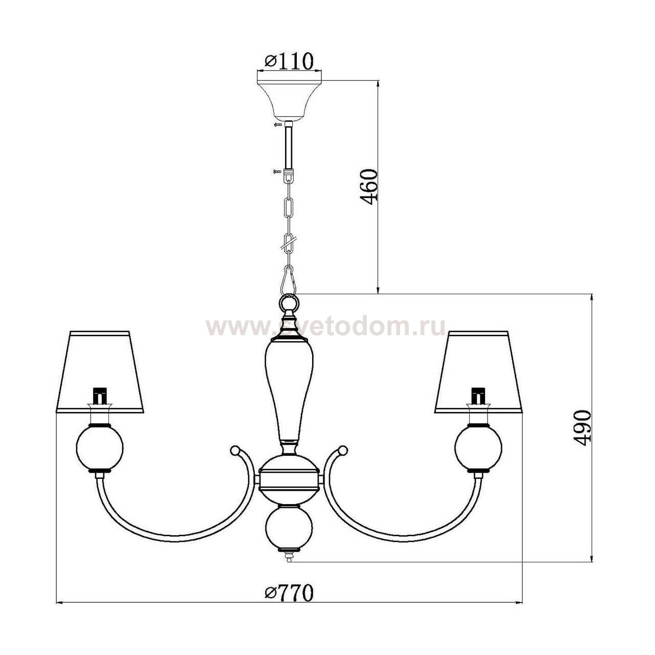 Подвесная люстра Vele Luce Bella VL2014L08
