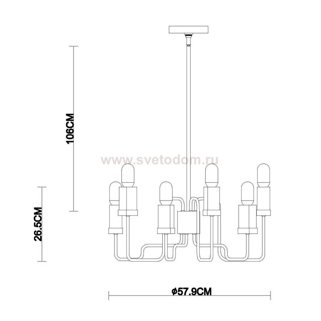 Подвесная люстра Vele Luce Castel VL1275L10