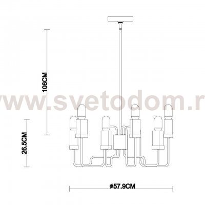 Подвесная люстра Vele Luce Castel VL1275L10