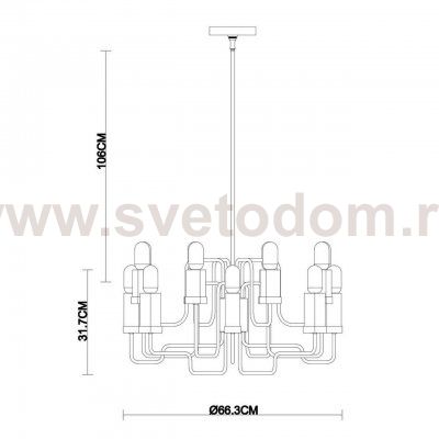 Подвесная люстра Vele Luce Castel VL1275L16