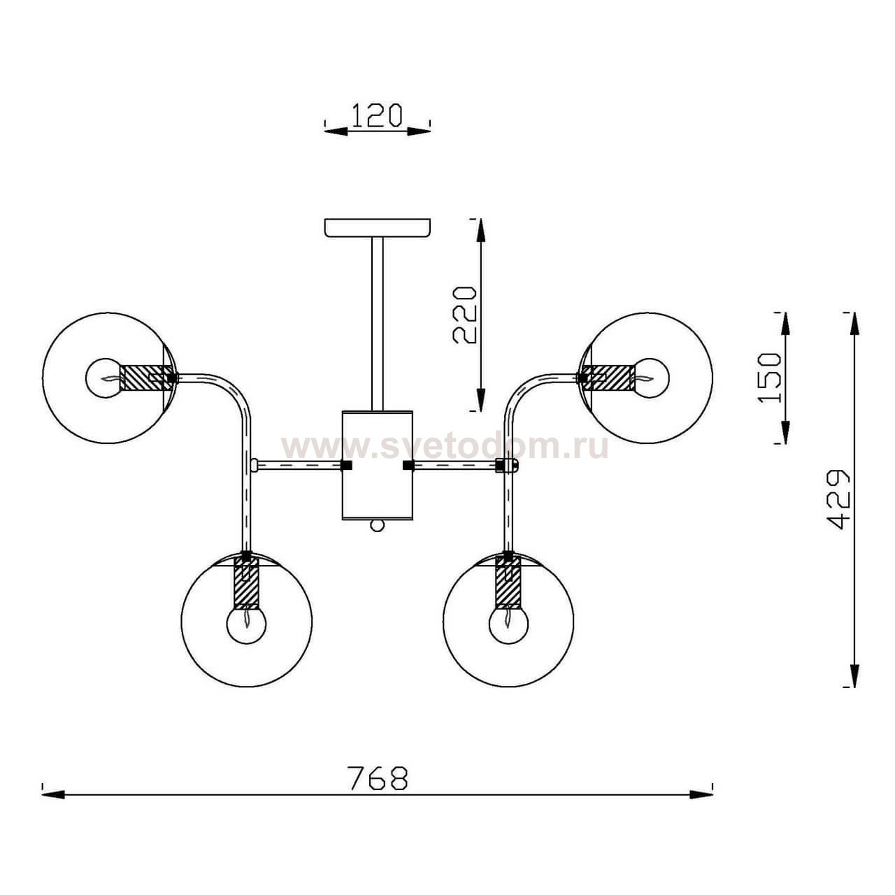 Подвесная люстра Vele Luce Cielo VL2214L06