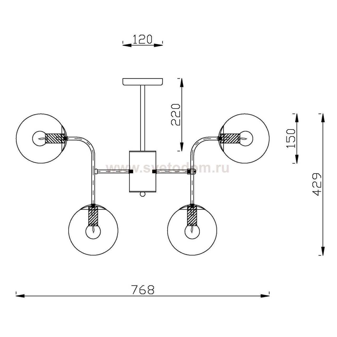 Подвесная люстра Vele Luce Cielo VL2214L08