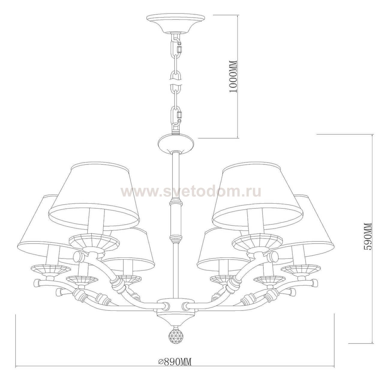 Подвесная люстра Vele Luce Daisy VL1063L08