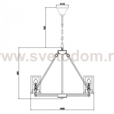 Подвесная люстра Vele Luce Eterno VL1385L06
