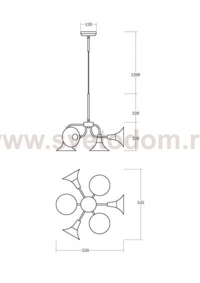 Подвесная люстра Vele Luce Grande VL2114L06