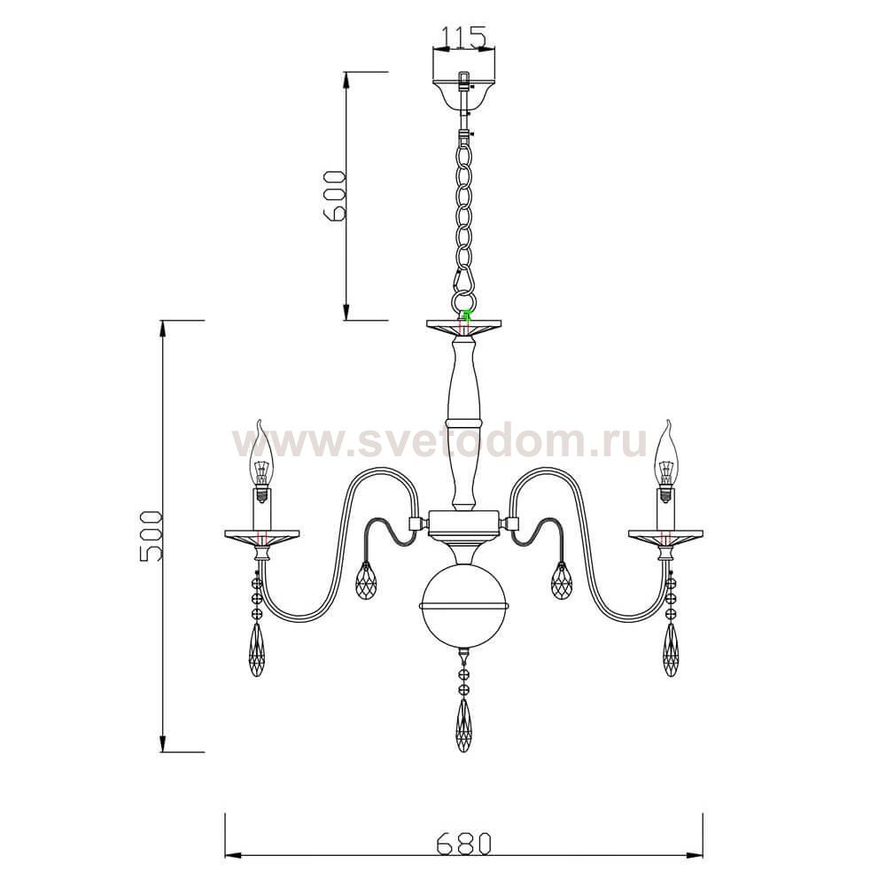 Подвесная люстра Vele Luce Rocca VL1794L06