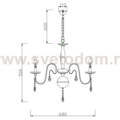 Подвесная люстра Vele Luce Rocca VL1794L06