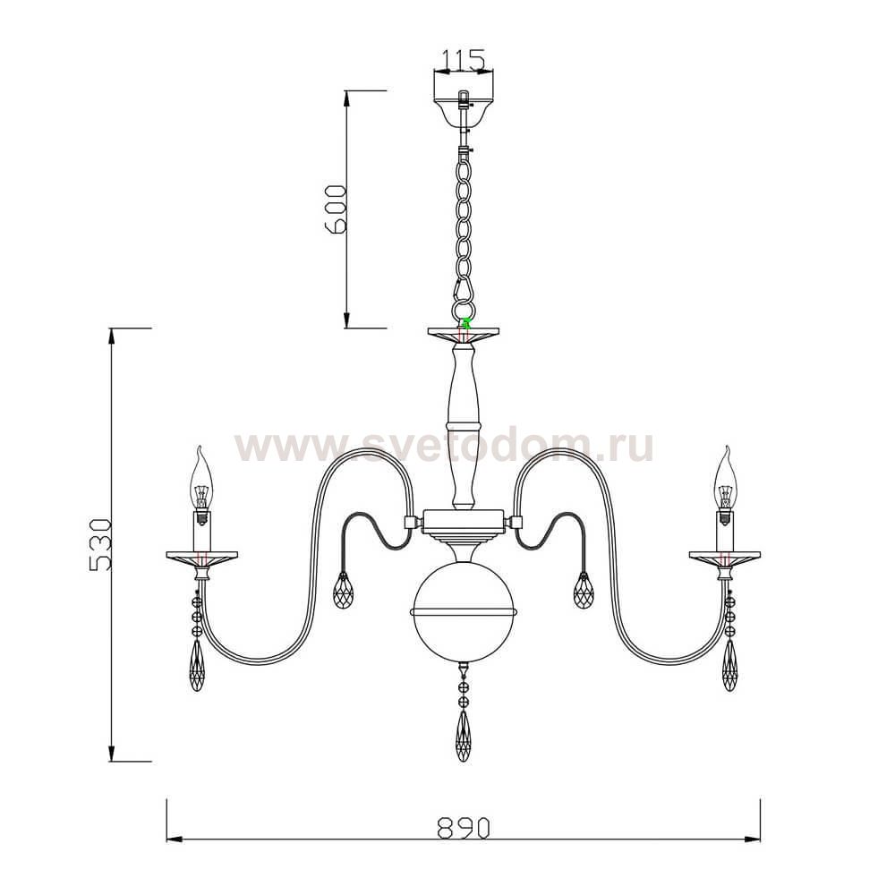 Подвесная люстра Vele Luce Rocca VL1794L08