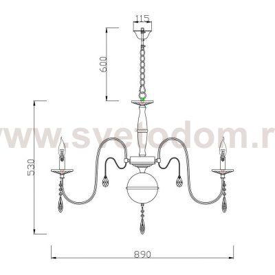 Подвесная люстра Vele Luce Rocca VL1794L08