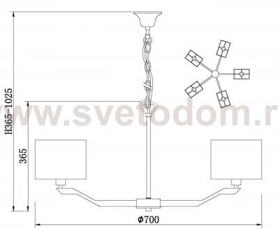 Подвесная люстра Vele Luce Ultimo VL1523L05