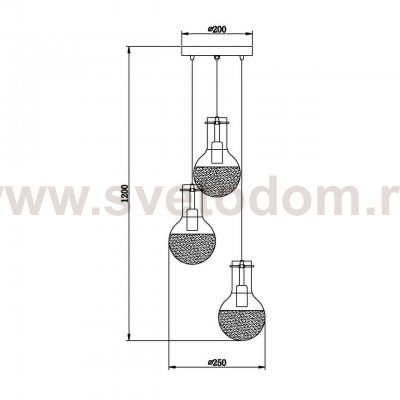 Подвесной светильник Vele Luce Cesare VL1913P03