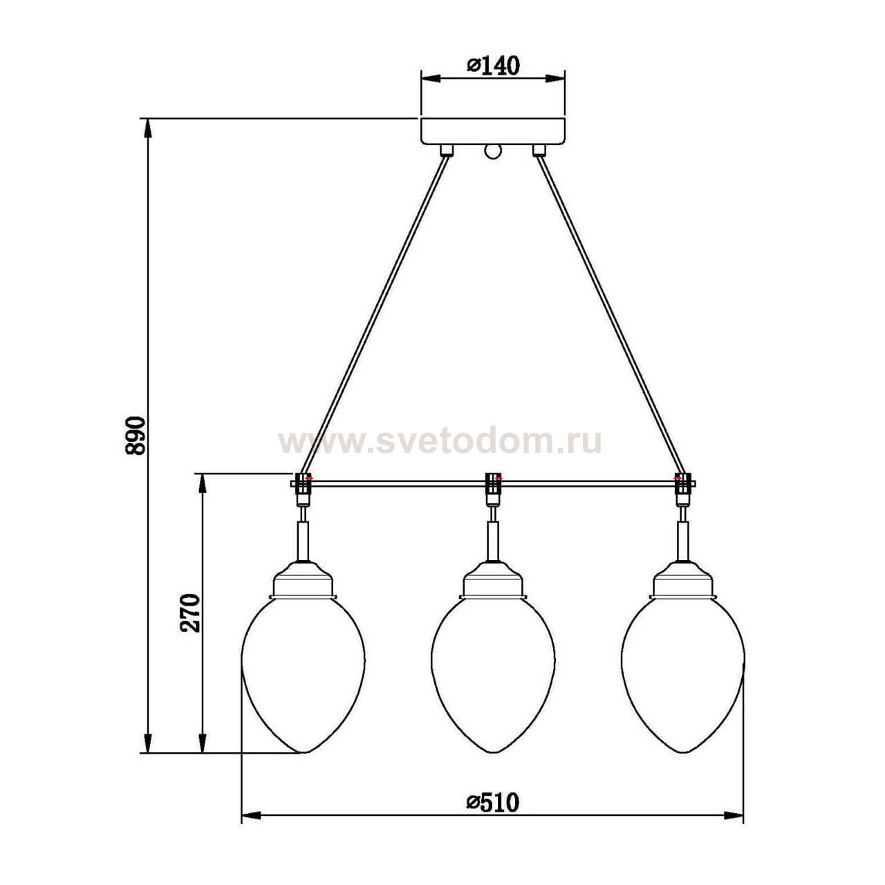 Подвесной светильник Vele Luce Focoso VL1392P03