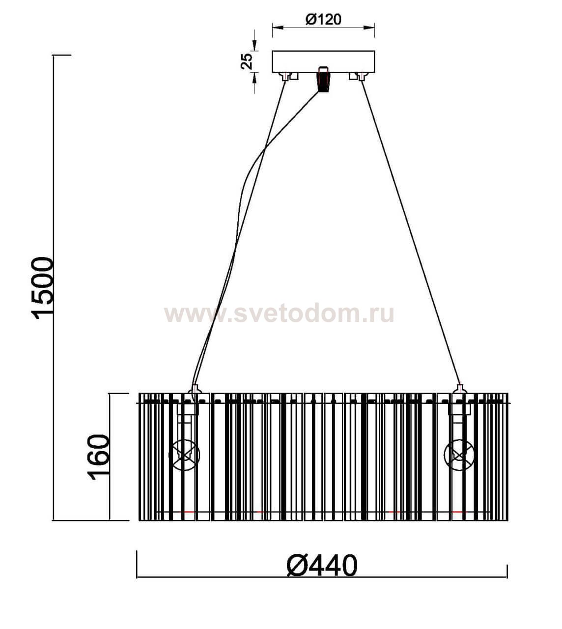 Подвесной светильник Vele Luce King VL2173P05
