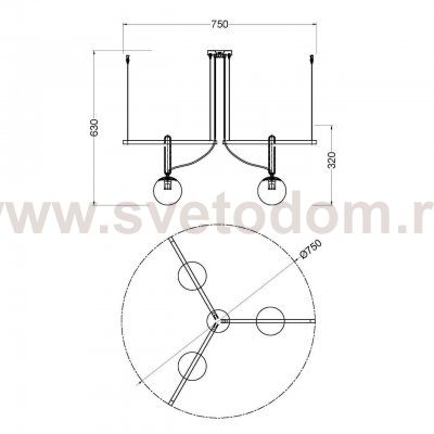 Подвесной светильник Vele Luce Marte VL2042P03