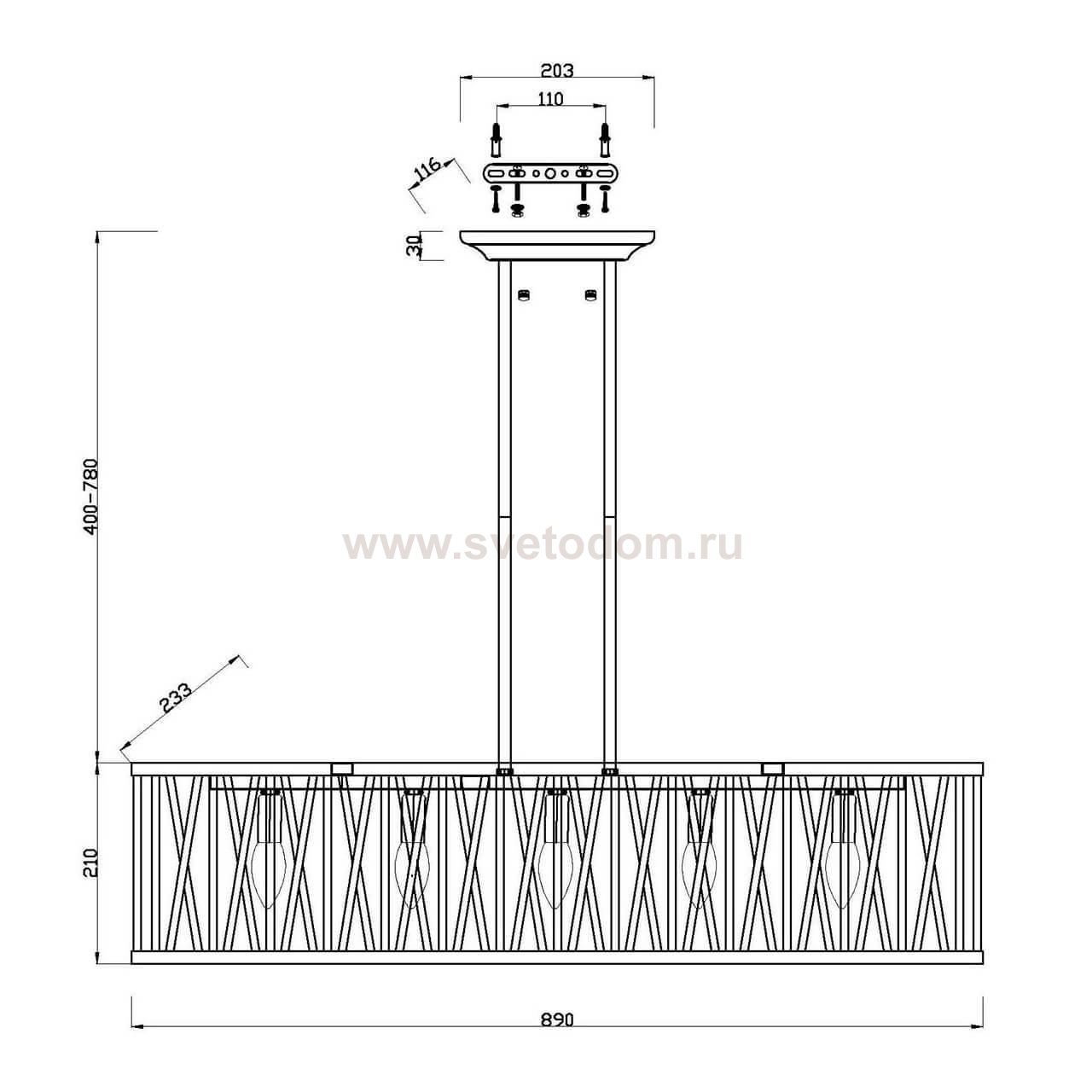Подвесной светильник Vele Luce Merluzzo VL1482P05