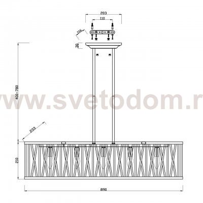 Подвесной светильник Vele Luce Merluzzo VL1482P05