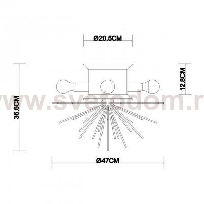 Потолочная люстра Vele Luce Aragonese VL1224L04