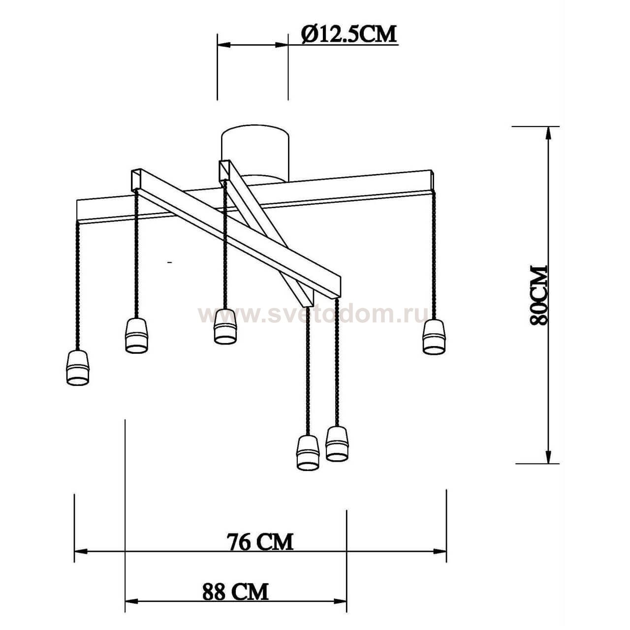 Потолочная люстра Vele Luce Avvenente VL1332L06