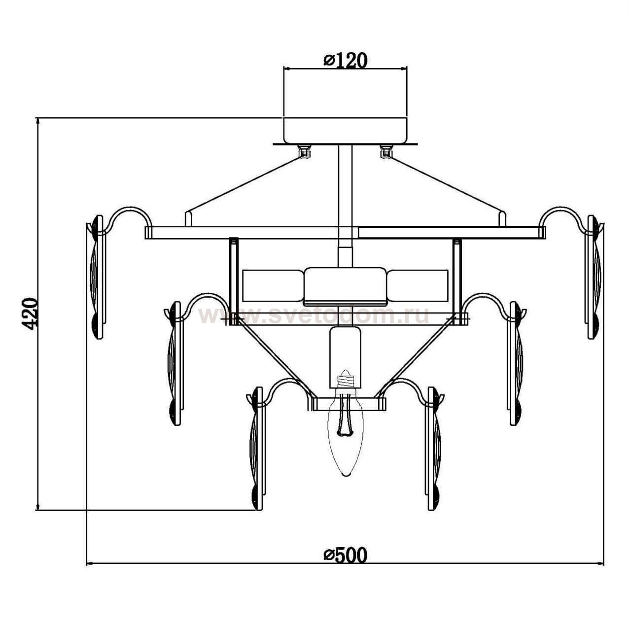 Потолочная люстра Vele Luce Orata VL1904L05