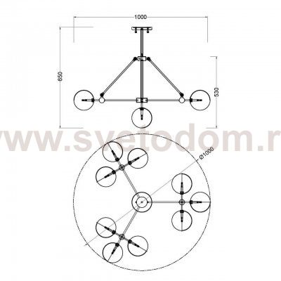 Потолочная люстра Vele Luce Universo VL2052L10