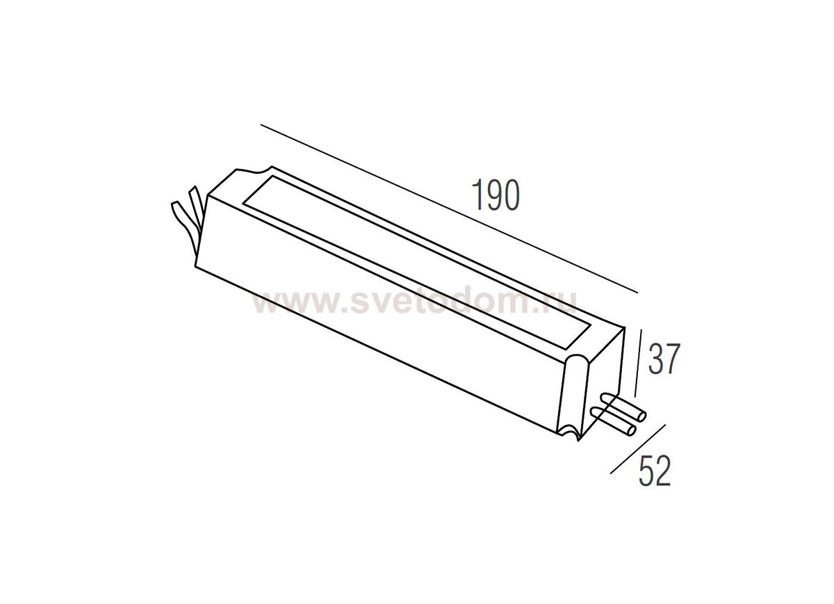 Источник питания AC/DC (LPV-100-24) LPV-100-24  37х192х54mm