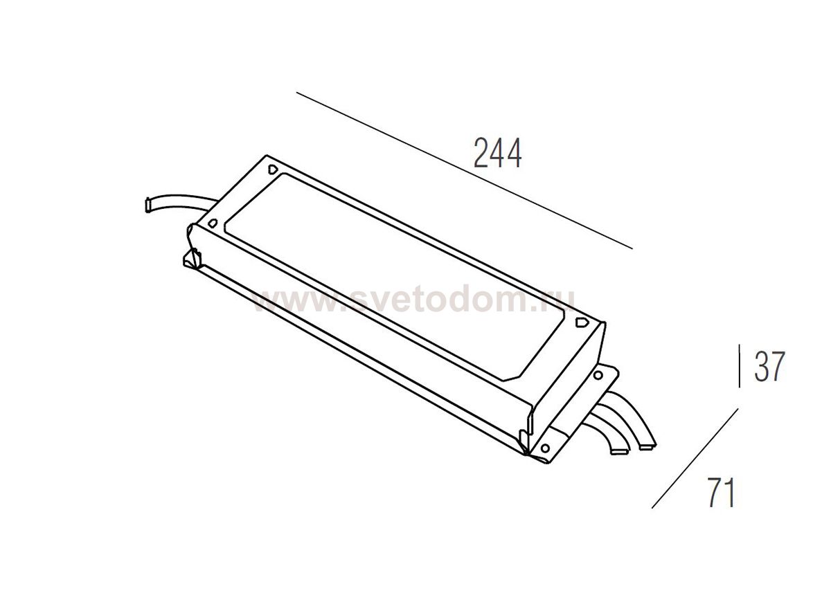 Блок питания ELG-240-24B 24V 10A 240W, размер: 244x71x37,5мм