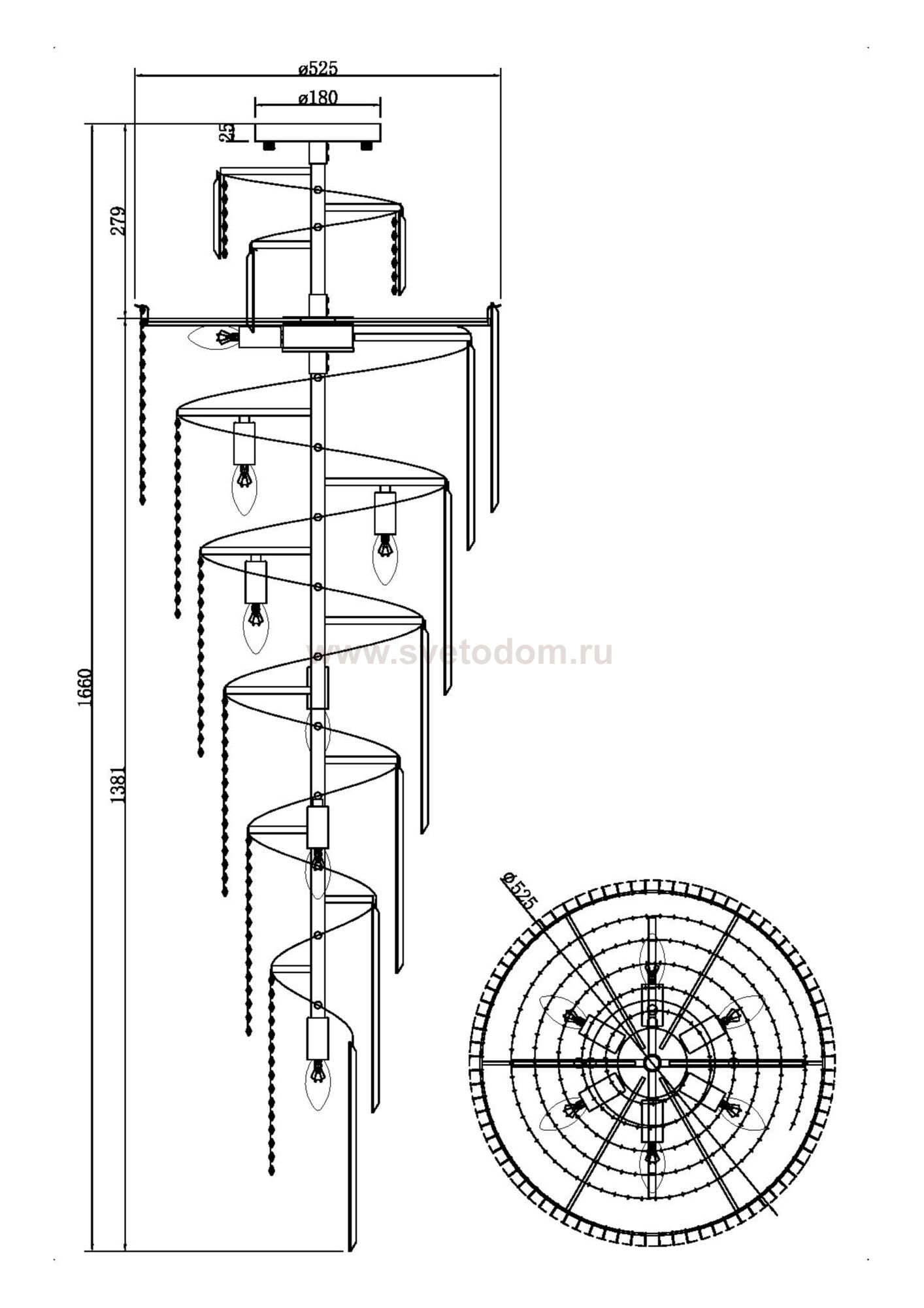 Подвесной светильник Maytoni RC006PL-12CH