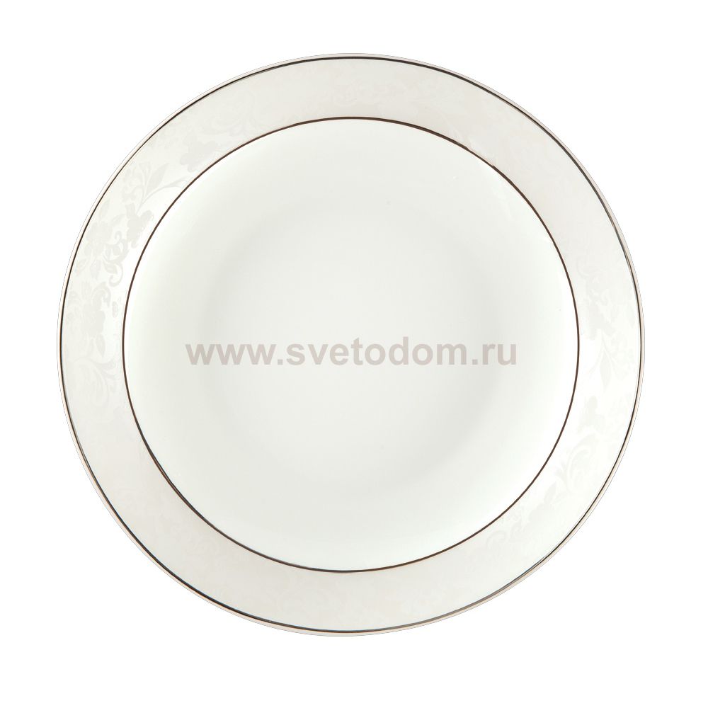 Пион белый тарелка глубокая 20 см 1 шт. Royal Aurel