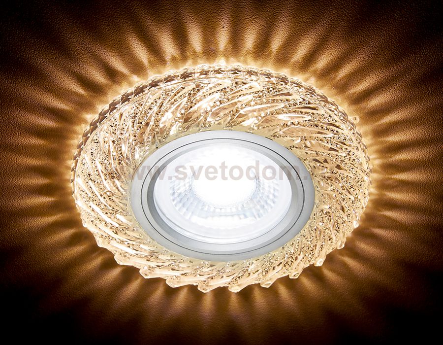 Светильник точечный Ambrella S295 CH/W хром/прозрачный хрусталь/MR16+3W(LED WARM) COMPO SPOT