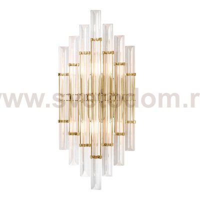 Светильник настенный бра Crystallux SARAGOSA AP2 BRASS/TRANSPARENTE SARAGOSA