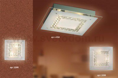 Светильник Сонекс 2208 Sirius белый/хрусталь