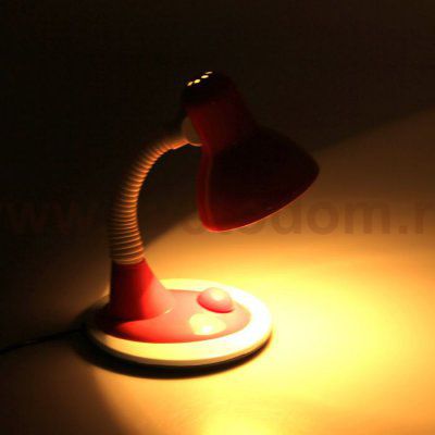 Лампа настольная Е27 40Вт, с выкл. (220В) розовая 25х17х17 см